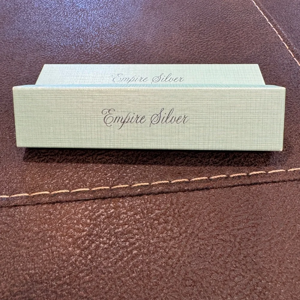 Charming Sterling Silver Baby Blue Toothbrush in Aqua Box